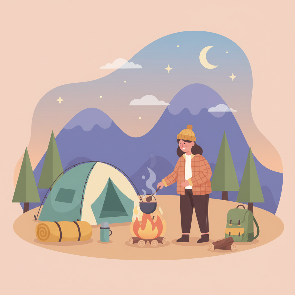 cook simple meals while camping