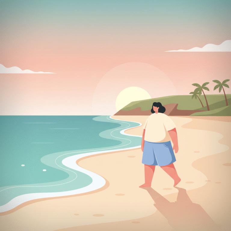 mindful beach walking