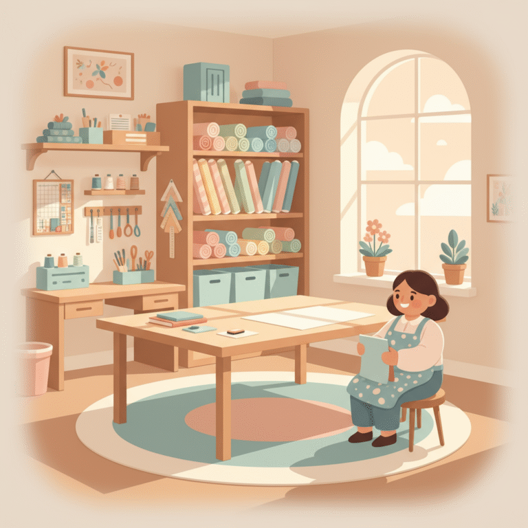 organize sewing space