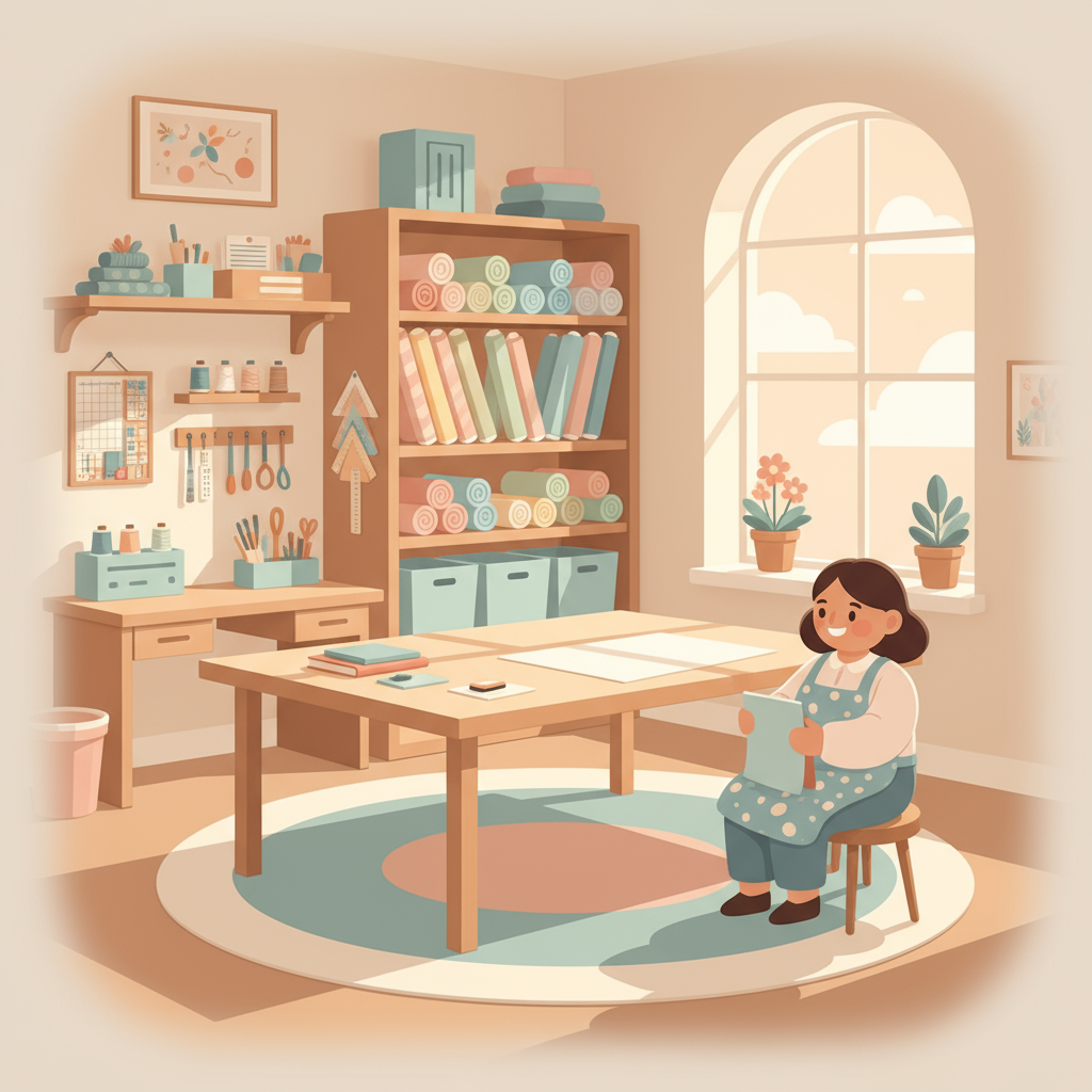 organize sewing space